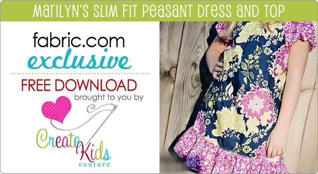 Free Pattern Download Marilyn's Slim Fit Peasant Dress & Top